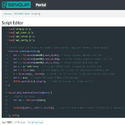 SENQUIP PORTAL script view