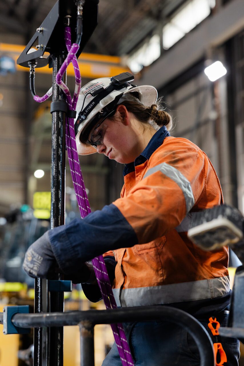 CAS installation equipment on truck at Mt Arthur Coal