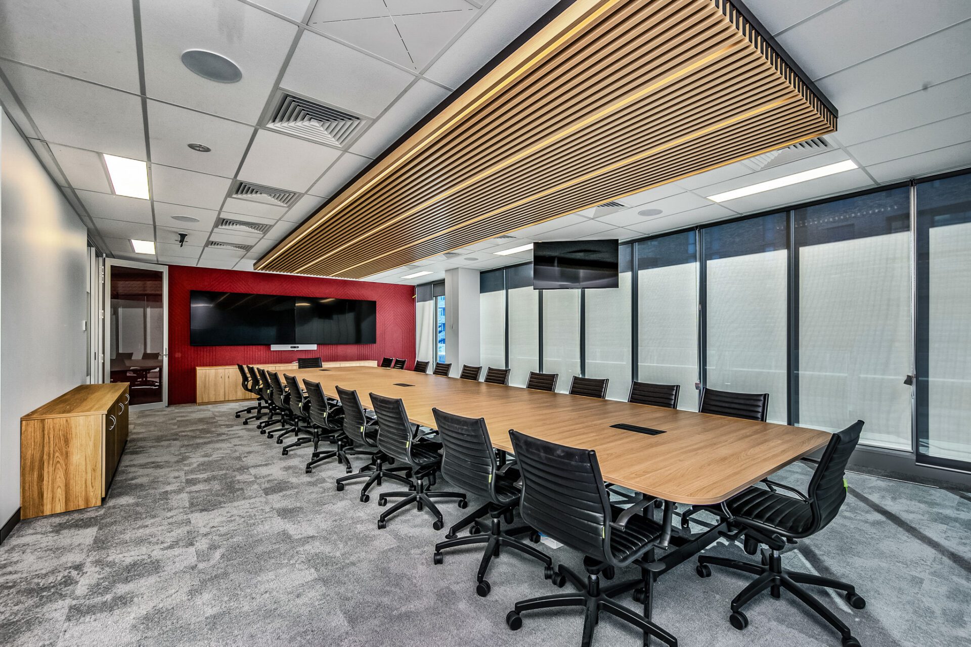 BHP Honeysuckle Office AV Fitout Boardroom AVE Technologies